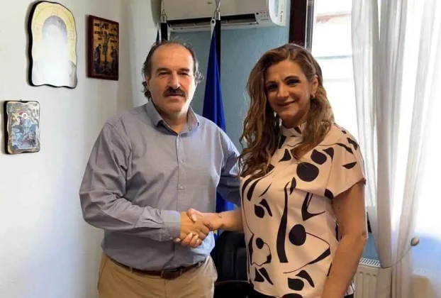 Ο Αντιπεριφερειάρχης Φλώρινας Αθανάσιος Τάσκας επισκέφτηκε τη νέα Διοικήτρια του Γενικού Νοσοκομείου Φλώρινας