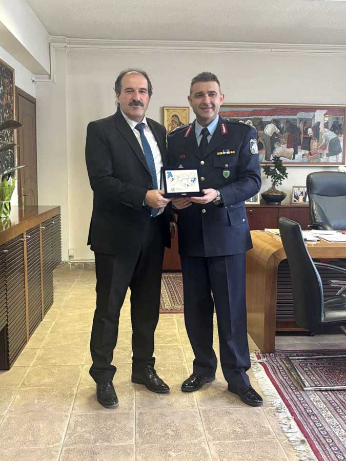 Εθιμοτυπική συνάντηση του Αντιπεριφερειάρχη Φλώρινας Αθανάσιου Τάσκα με τον νεοτοποθετηθέντα Γενικό Περιφερειακό Αστυνομικό Διευθυντή Δυτικής Μακεδονίας
