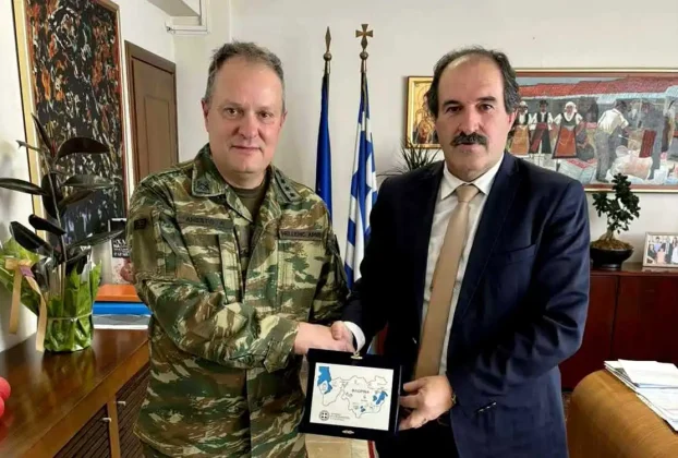 Συνάντηση εθιμοτυπικού χαρακτήρα του Αντιπεριφερειάρχη Φλώρινας Αθανάσιου Τάσκα με τον νεοτοποθετηθέντα Διοικητή του 1ου Συντάγματος Πεζικού «Σαγγάριος»